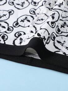 4pcs/Pack Stylish Graphic Animal Print Boxer Briefs For Tween Boys - Multicolor - View 4