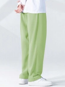 Manfinity Roghcode Loose Men's Drawstring Waist Sweatpants - Green - View 3