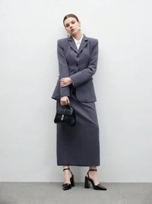 CUCCOO BIZCHIC 女士时尚漆皮带扣粗跟尖头玛丽珍鞋，适合通勤、约会、聚会和度假 - 黑色 - 查看 10