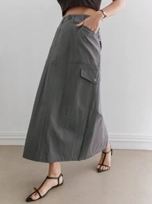 DAZY 2pcs Women Loose Fit Casual Utility Style Outfit,Fall Clothes Lounge Sets For Women - Dark Grey - View 6