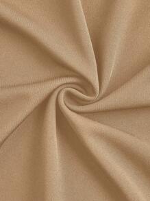 SHEIN PETITE CURVE Plus Petite Women's High-Waisted Cross Design Flared Leggings Suitable - Khaki - View 4