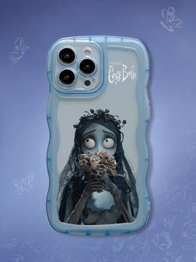 Corpse Bride | ROMWE 1 pezzo Custodia per telefono in TPU con stampa di profumo da sposa e cornice ondulata, compatibile con iPhone e altri modelli