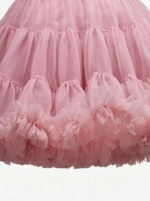 Sparklyn Tween Girl' Casual Cute Layered Tulle Bubble Skirt