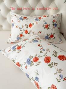 1个100%涤纶花卉图案信封式枕套，不含枕芯
