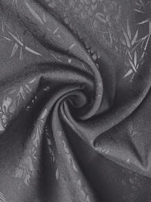 SHEIN Unity Plus Size Women Elegant Loose Embossed Wide Leg Pants Winter Fall Autumn - Dark Grey - View 6