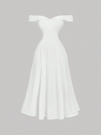 SHEIN MOD One-Shoulder Velvet Sexy Red Long Dress, Autumn Half-Length, Elegant Half-Length, Retro Half-Length,Holiday Dress,Thanksgiving Dress,New Years Dress,Christmas Party Dress,Holiday,Formal Women Dresses,Party Women Dresses