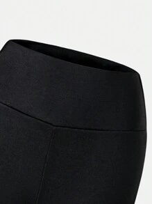 Set de 2 mallas de cintura alta con elástico grueso de unicolor, cálidas