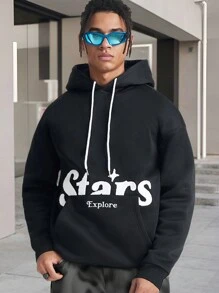 Manfinity VCAY Men's Loose Knit Long Sleeve Hoodie, Minimalist And Casual Everyday Wear