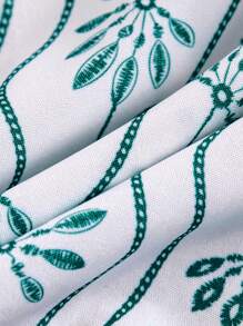 Travachic KIDS 女婴花卉印花荷叶边上衣和裤子 2 件套，夏季假期 - 綠色 - 查看 5