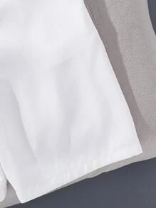 Tween Boys' Elastic Waist White Dress Shorts, Versatile For Summer Casual Outings, Weddings, Holidays And Other Occasions - White - View 4