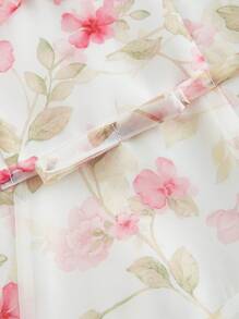 SHEIN MOD 女式花卉欧根纱连衣裙、女士生日连衣裙、春装、夏季连衣裙、女士复古服装、女士晚礼服、女士波西米亚风连衣裙、俱乐部连衣裙、度假、情人节晚礼服、女士新年连衣裙、新年派对连衣裙、女士早午餐服装、女士约会晚礼服、女士音乐会服装、中国新年服装、蝴蝶结、茶会服装、女士早午餐服装 - 彩色 - 查看 3
