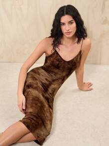 Easelle Tie Dye Slip Dress - Multicolor - View 1