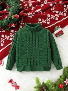 1-częściowy sweter dla chłopca, swobodny, uniwersytecki, wygodny, modny, prosty, praktyczny, uniwersalny, miękki, wygodny, gruby, z teksturą twist, golf dla dzieci, do szkoły, na co dzień, odpowiedni do szkoły, odpowiedni do podróży, odpowiedni do uprawiania sportu, odpowiedni na jesień i zimę, odpowiedni na Boże Narodzenie, dla rodziców z dziećmi i par - Wojskowa Zieleń - Zobacz 15