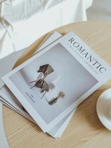 1 pieza/3 piezas Revista de estilo lujoso INS Accesorios de fotografía Revista decorativa - Blanco - Ver 13