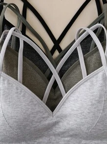 Shein Underwear&Sleepwear Basics Set de 3 piezas de ropa interior cómoda y sin costuras para niñas adolescentes
