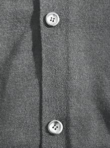 Manfinity VCAY Men's Casual Heart & Letter Jacquard Knit Long Sleeve Cardigan, Autumn/Winter