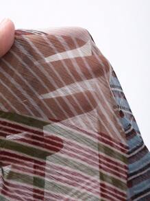 DAZY Women's Casual Holiday Geometric Print Dress,Ruffle Maxi Dress - Multicolor - View 7