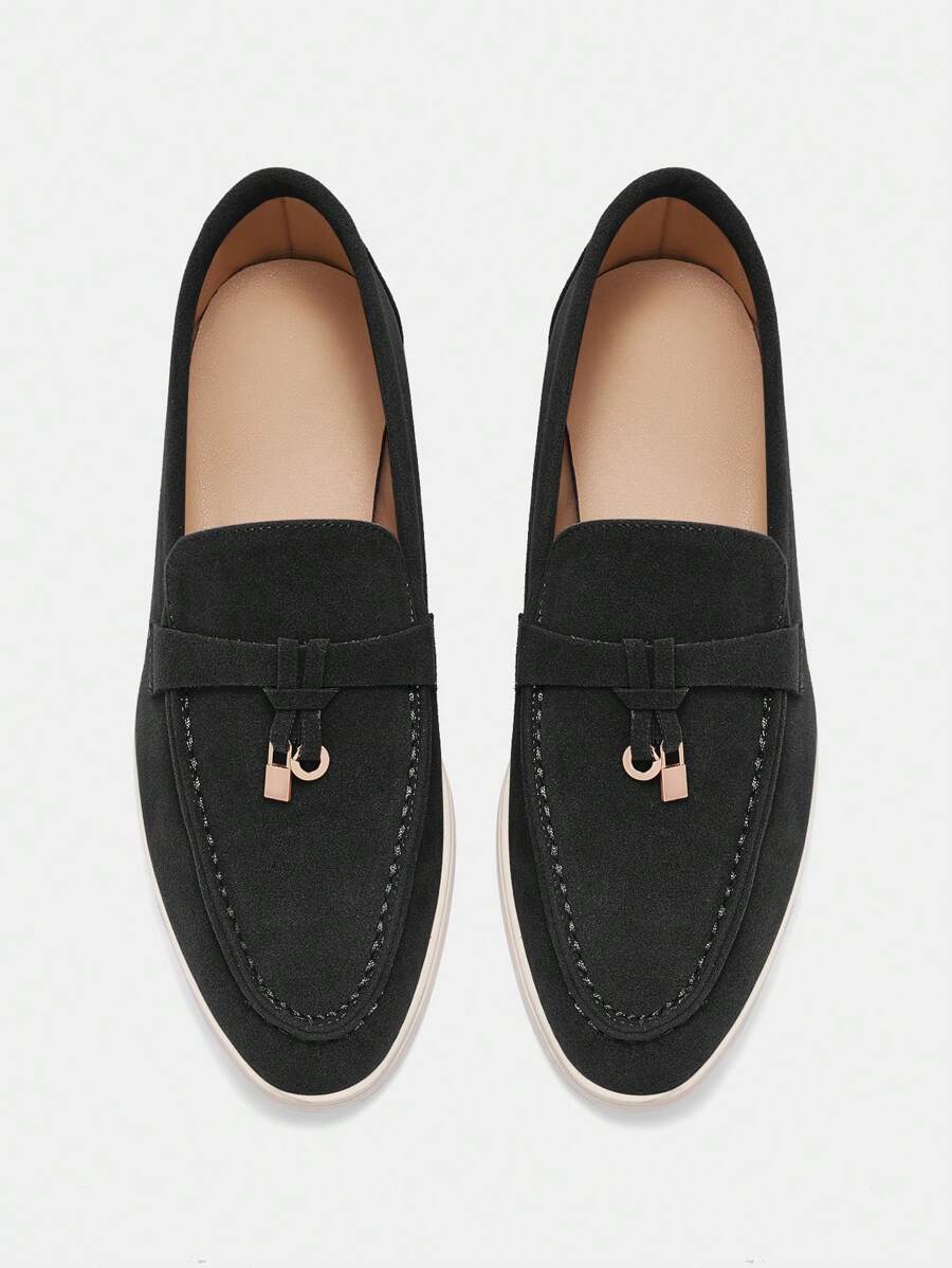 CUCCOO BIZCHIC Women's Pointed Toe Casual Flat Slip-On Shoes, Versatile Spring Shoes Spring Break Easter For Christmas Valentine's Day - Black - View 1