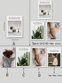 1 pieza/3 piezas Revista de estilo lujoso INS Accesorios de fotografía Revista decorativa - Blanco - Ver 2