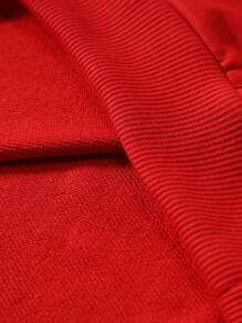 Manfinity Roghcode Men 2025 Year Of The Snake Print Red Hoodie, For Chinese New Year, Couple - Red - View 4
