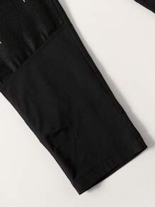 1pc Tween Boys Black Fashion Casual Pants