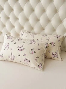 1 pieza Funda de almohada tipo sobre con patrón floral 100% poliéster, sin relleno - Multicolor - Ver 4