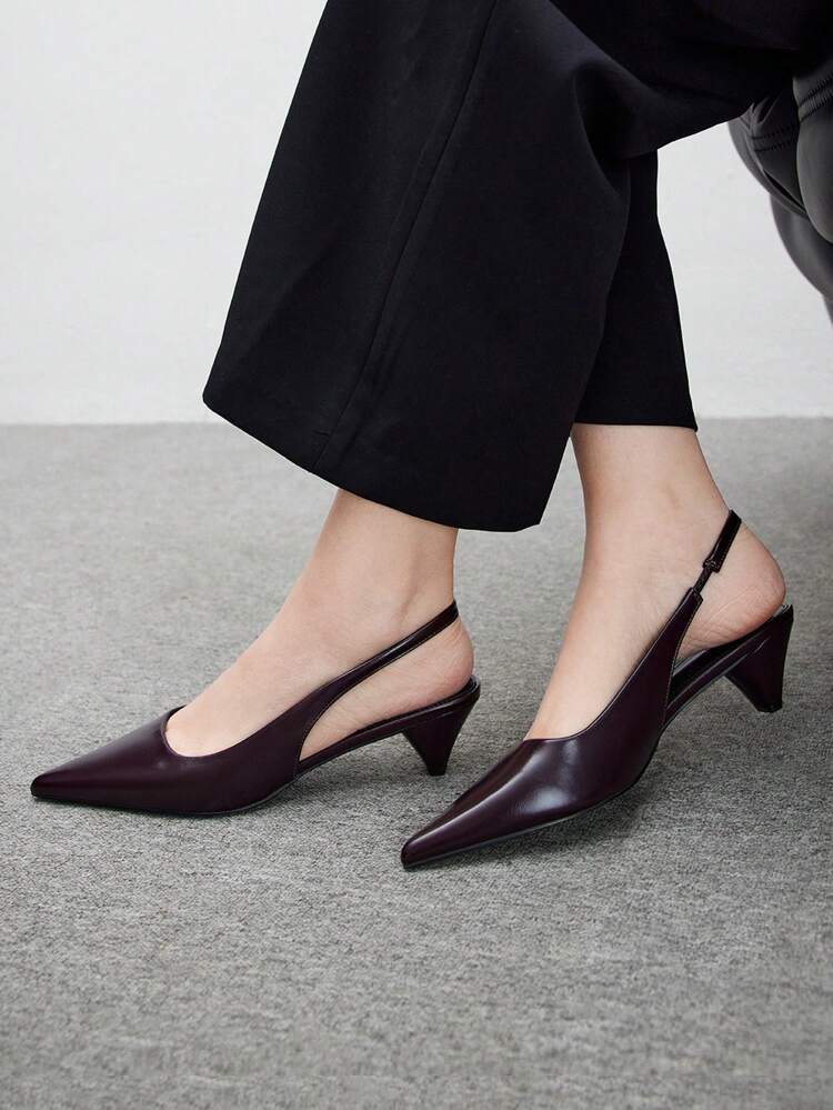 CUCCOO BIZCHIC Damskie szpilki z cienkim czubkiem i wysokim obcasem w kolorze czekoladowego brązu, modne eleganckie estetyczne szpilki na co dzień, wiosenne walentynki