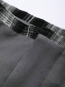 DAZY Women's Patchwork Ankle-Length Slim Fit Pants Business Attire - Grey - View 3