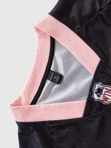 ROMWE MEN Prep Men's Ice Hockey Jersey Short Sleeve Sports T-Shirt, Summer - Multicolor - View 5