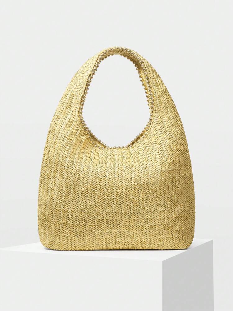 WOMEN'S FASHION SIMPLE VACATION BEADED HANDBAG