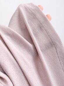 Sweetra Đầm suông ôm eo xếp ly hở lưng thường ngày cho nữ - Hồng - Xem 5