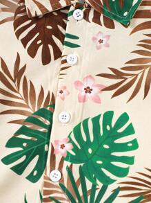 Baby Boys Printed Shirt And Shorts 2 Pieces Set, Spring And Summer - Multicolor - View 4