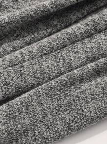 DAZY 2pcs Women's Plain Pleated T-Shirt & Wide Leg Capri Pants Set - Grey - View 7