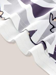 SHEIN 2pcs Young Boy Dinosaur Print Contrast Color Short Sleeve Tight Pajama Set - Multicolor - View 6