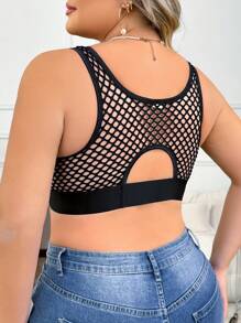 加大码纯色镂空拼接简约哺乳胸罩，1 件