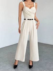 SHEIN PETITE 夏季灰白条纹针织紧身截短女士运动套装