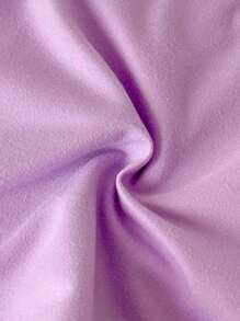 4 件套女婴幼儿 0-3 岁休闲百搭双色撞色白紫色针织吊带背心和短裤套装 - 紫色 - 查看 7