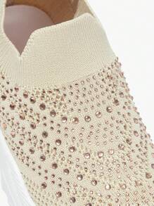 JNSQ 1 Pair All-Season Fashion Casual All-Match Versatile Soft Bottom Breathable Slip-On Sneakers - Apricot - View 8