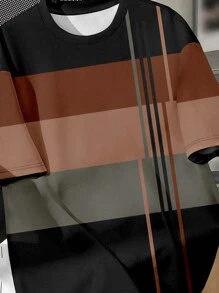 SHEIN Camiseta básica de manga corta y cuello redondo, informal, para adolescentes, para el verano
