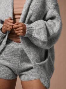 MUSERA Western Oversized Knit Cardigan Y2k Spring Casual Cute 90's Sun - Grey - View 5