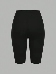 SHEIN EZwear 4 件套休闲针织紧身女式短款瑜伽运动紧身裤，适合春夏季 - 彩色 - 查看 10