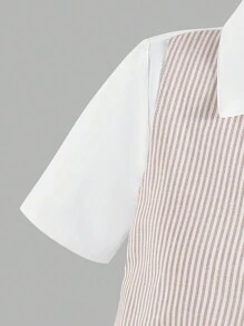 SHEIN 青年男孩前扣无袖背心和松紧腰裤绅士西装套装 - 彩色 - 查看 4