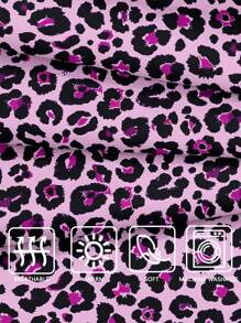 3 件套涤纶豹纹床上用品套装,适合所有季节,适用于卧室装饰 - 紫色 - 查看 11