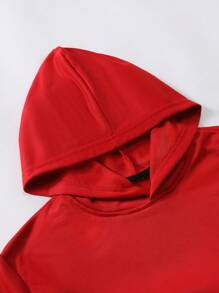 Manfinity Roghcode Men 2025 Year Of The Snake Print Red Hoodie, For Chinese New Year, Couple - Red - View 5