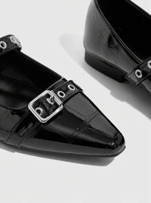 CUCCOO GRLICON 女士 Y2K 风格平底鞋，适合朋克、骑行者、酷女孩、万圣节、圣诞节、派对装扮