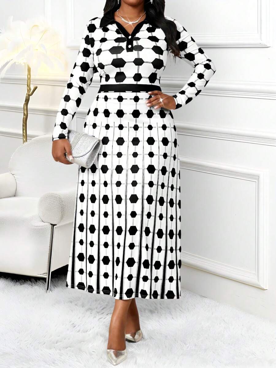 SHEIN Lady 春夏秋冬优雅情人节酒会情人节新年派对闪亮香槟色亮片重叠领开叉主教袖中长袖大码连衣裙冬季女装感恩节女装女裙情人节新年派对女装情人节新年派对女装金色迷你裙感恩节连衣裙跨年晚礼服热粉色短裙节日 - 彩色 - 查看 1