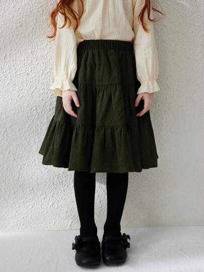 Blossori 年轻女孩裙子纯色简约时尚日常休闲