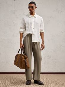 AKNOTIC Business Casual Loose Fit Rayon Casual Shirt For Men, Suitable For Summer - Blue - View 2