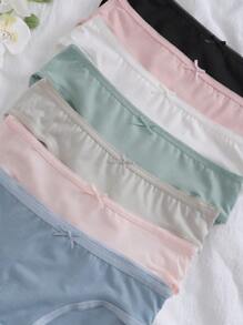 7pcs/Set Bowknot Seamless Panties (Triangle Cut) - Multicolor - View 5