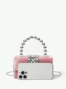 SHEIN Belle Vrouwen Crystal Decor Fashion Party/Banket Handtas